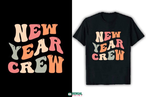 Funny New Year Crew Graphics & T-Shirt Designs