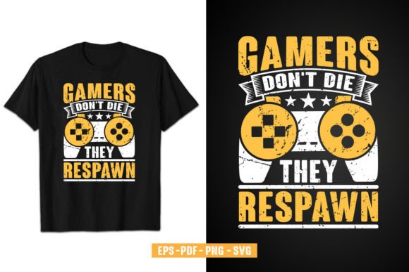 Gamer Typographic Slogan Vector for T-Shirt Designs