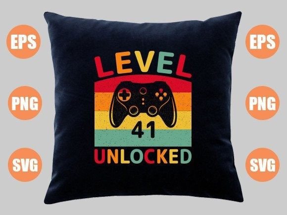 Level 41 Unlocked Graphics for T-Shirt Designs