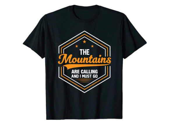Mountains T-shirt Design: Graphics & Print Templates