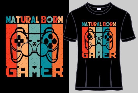 Natural Born Gamer T-Shirt Design Graphics Review