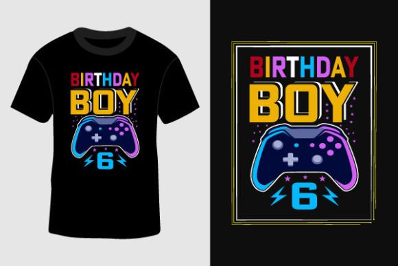 Review: 6th Birthday Boy Video Games T-Shirt Design