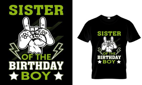 SISTER of the BIRTHDAY BOY Graphics & Print Templates